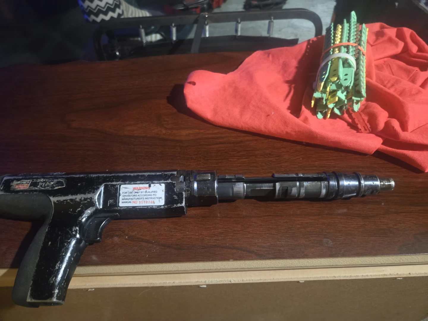 Powder Actuated Tool with Fasteners