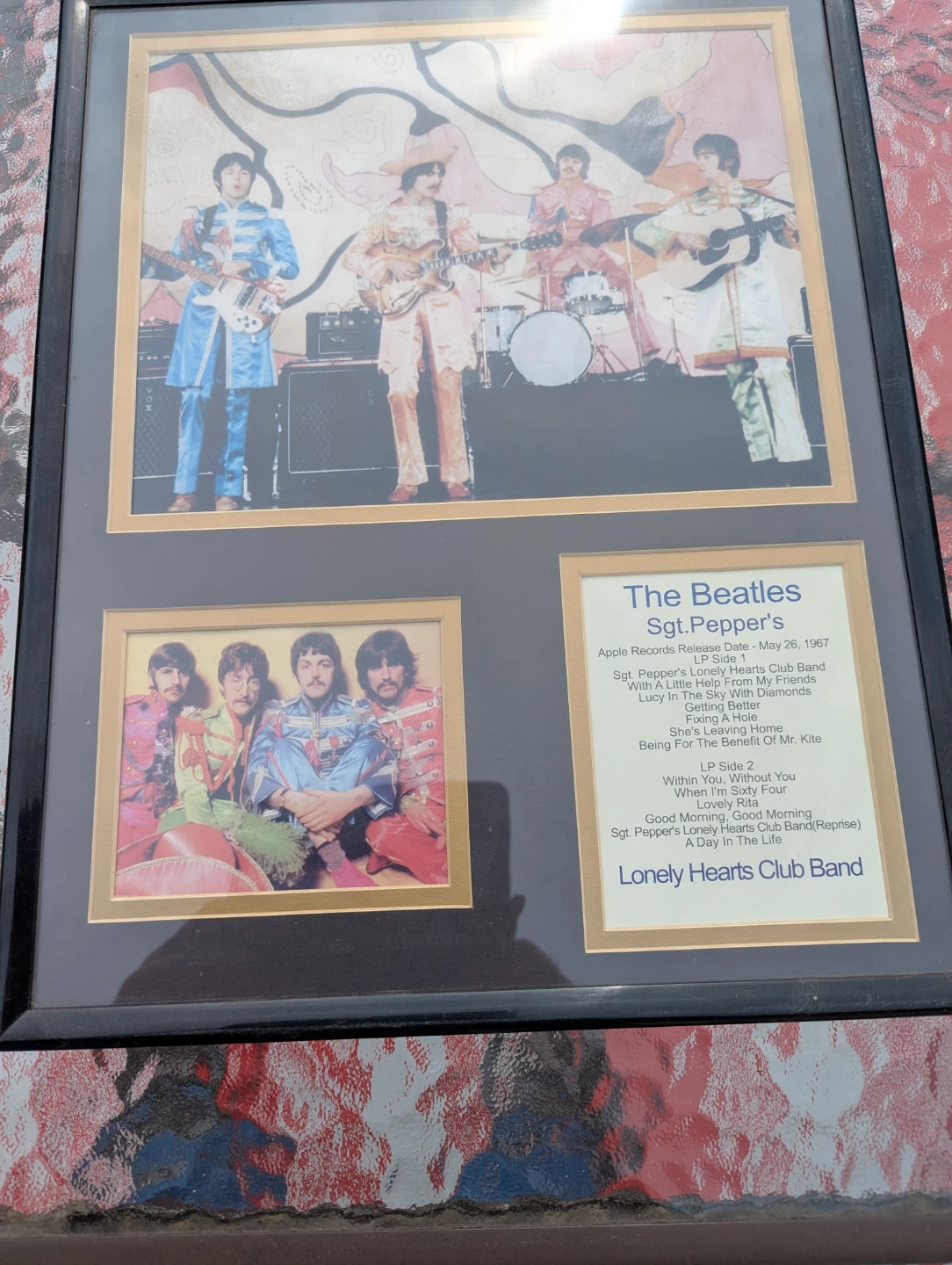 The Beatles Sgt. Peppers Framed Art and Oval Photo - photo 2