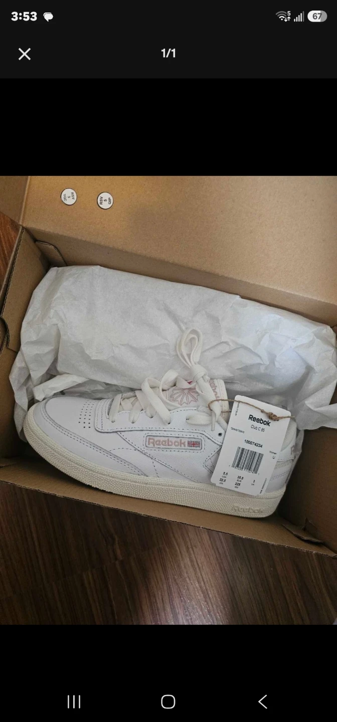 Reebok Club C 85 White Leather Sneakers
