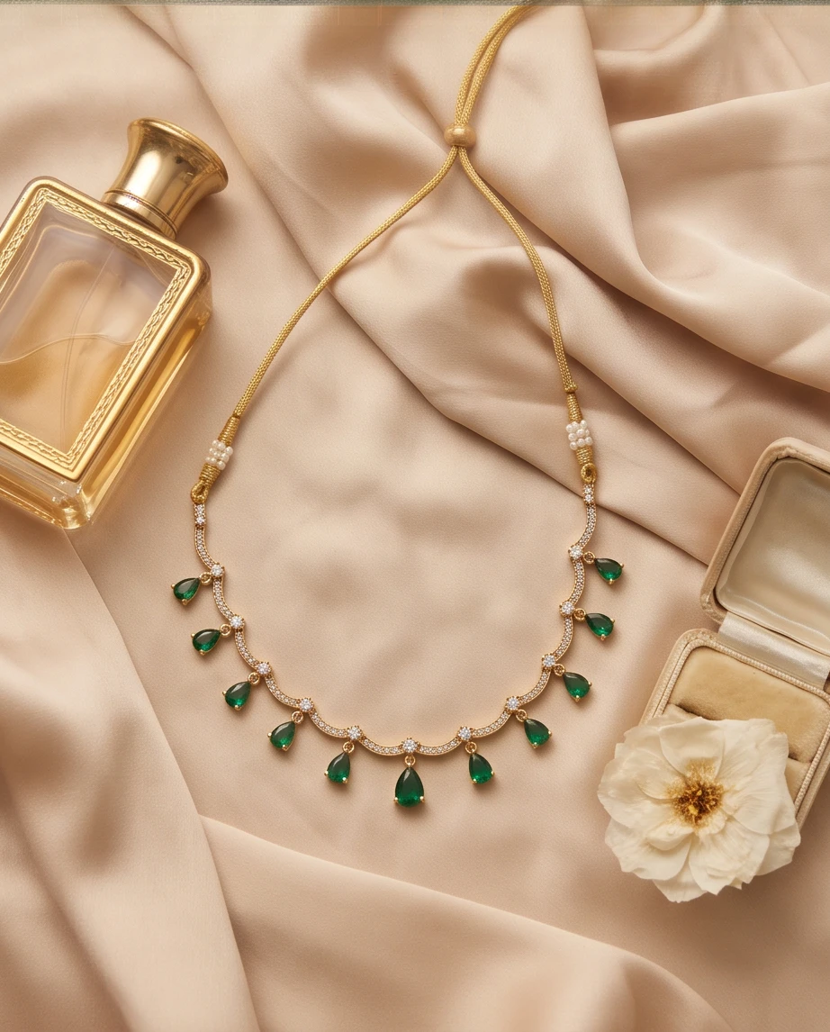Emerald and Diamond Necklace Set - photo 2