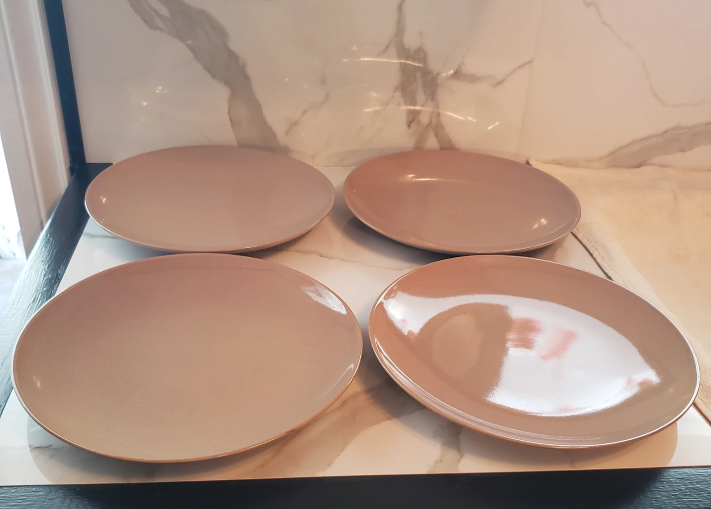 4 Large 11.5" Stoneware Plates $4 for All