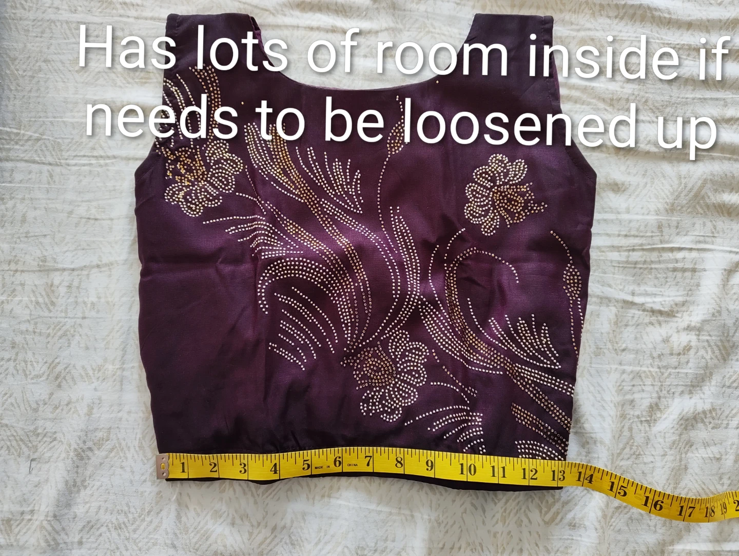 Purple Beaded Blouse and Skirt Set - photo 4