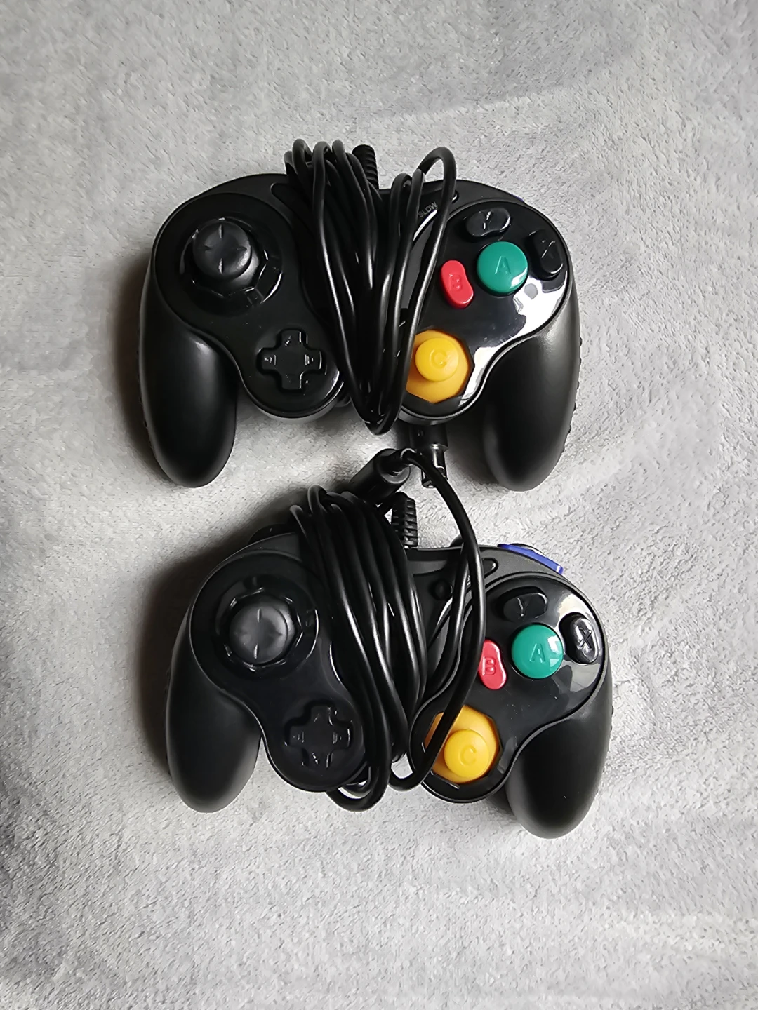 2 x Black GameCube Controllers