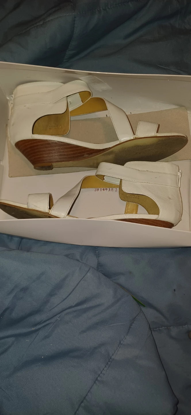 Nine West White Wedge Sandals - photo 3