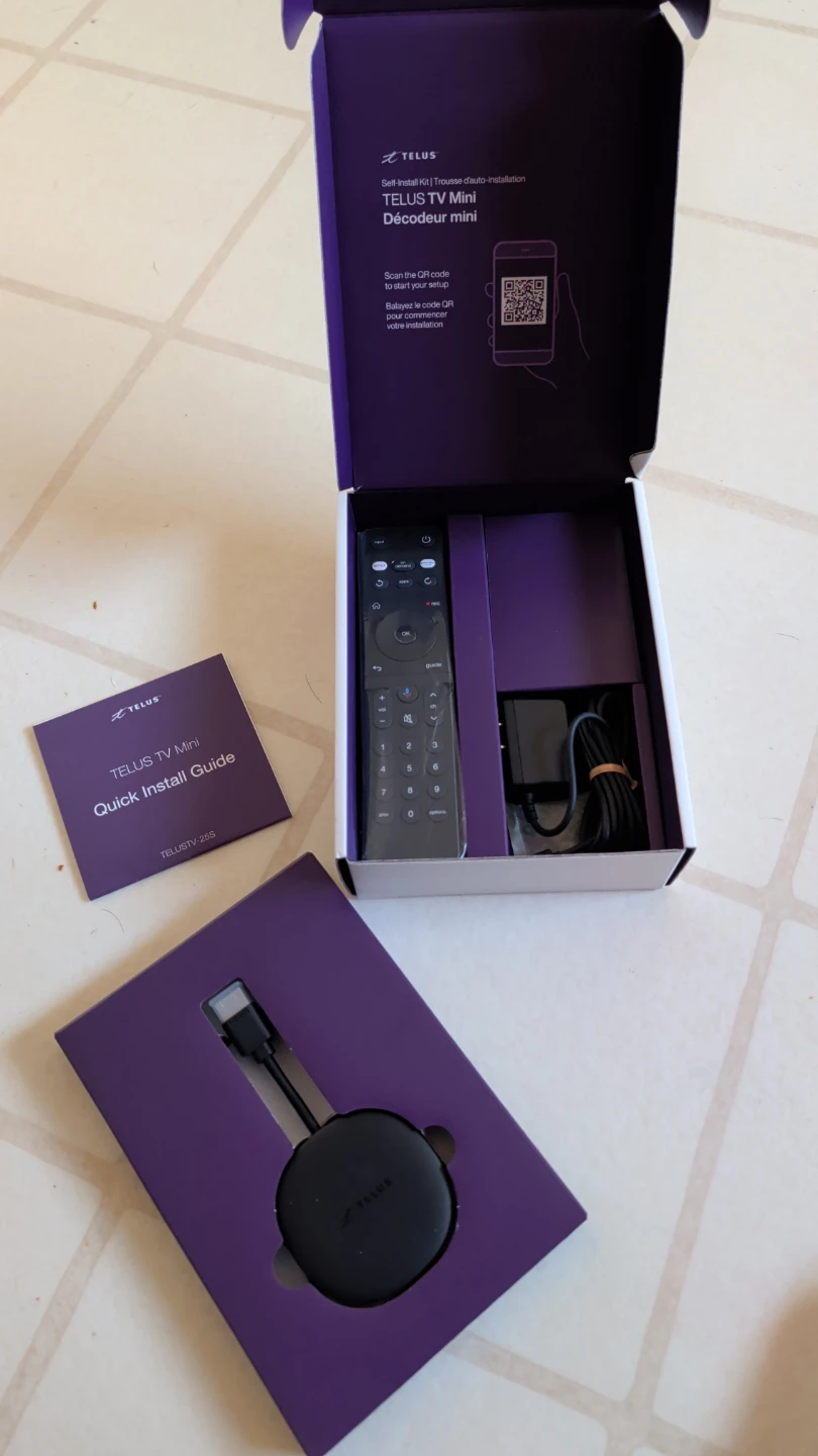 TELUS TV Mini Digital TV Box with Remote