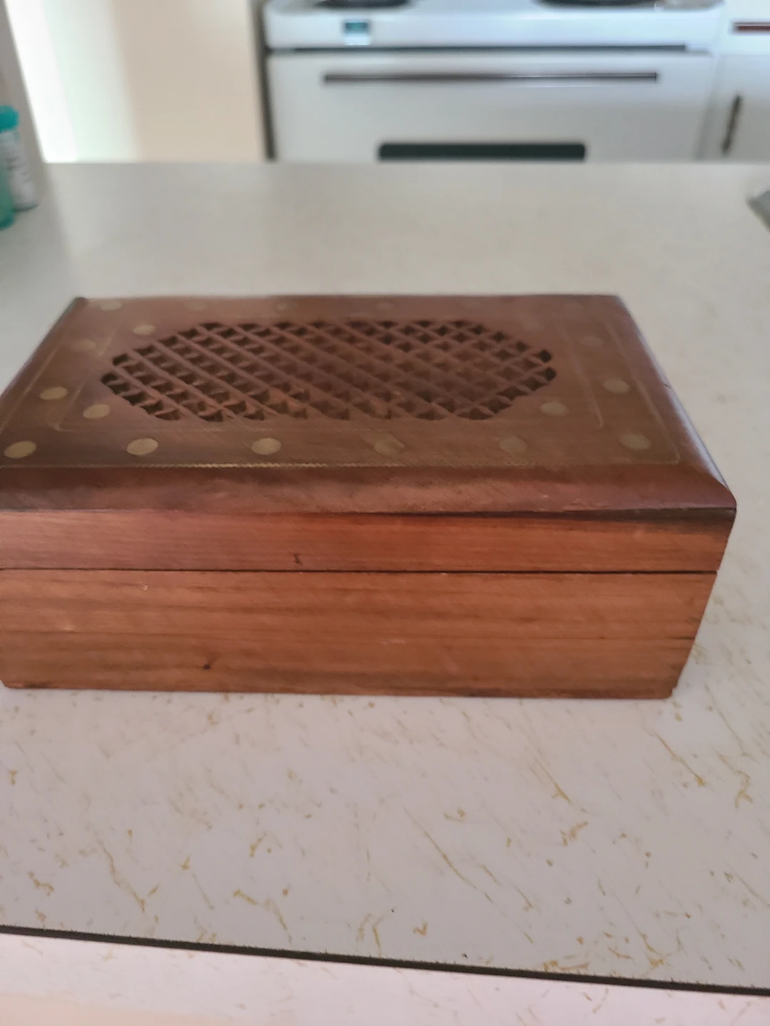 Wooden Trinket Box with Red Lining - photo 5