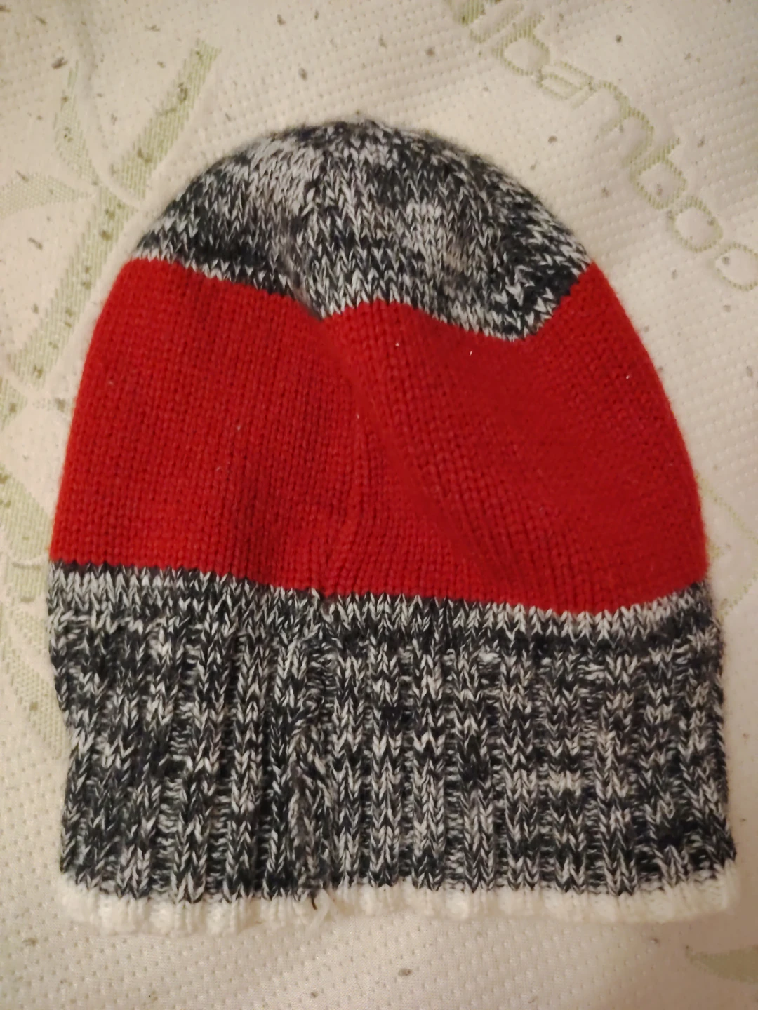 Knitted Beanie with Canadian Maple Leaf