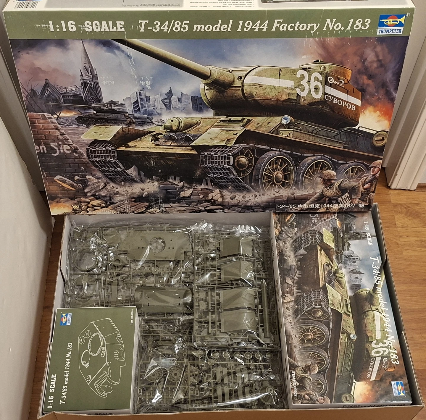 Trumpeter 1:16 Scale T-34/85 Model 1944 Tank Kit - photo 2