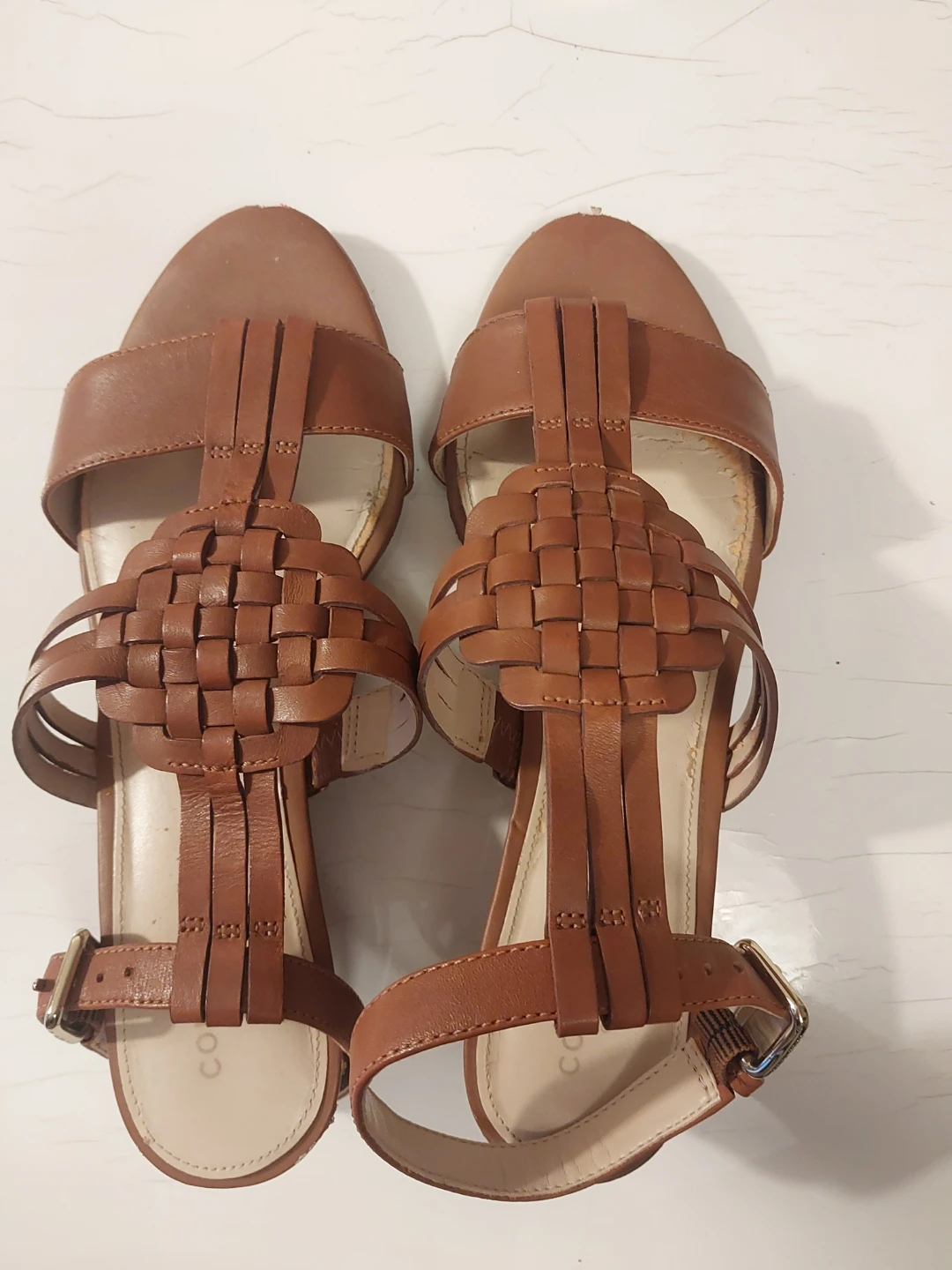 Cole Haan Brown Woven Leather Sandals - photo 2