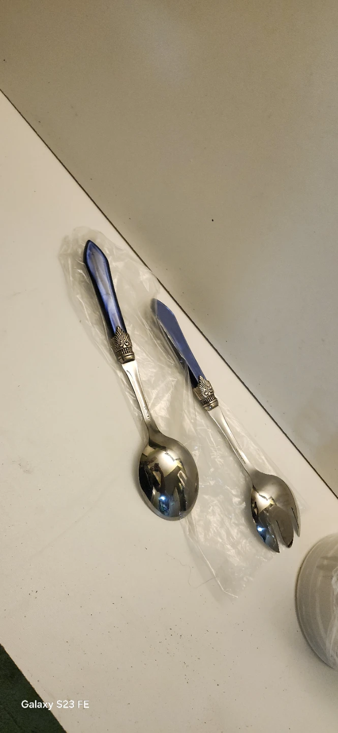 Vintage Serving Spoon and Fork Set - photo 3