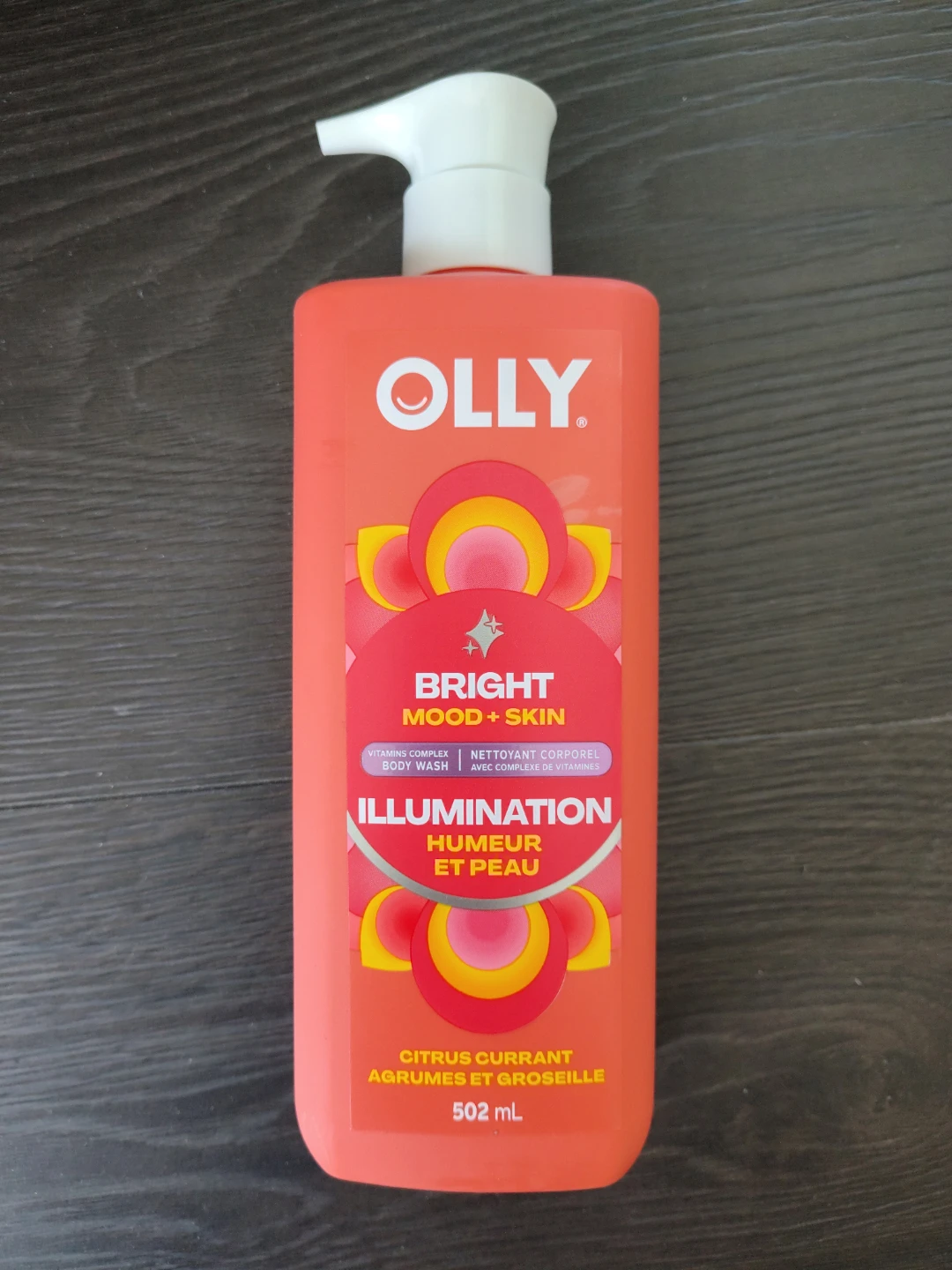 NEW! OLLY Bright Mood + Skin Body Wash, Citrus Currant, 502 mL