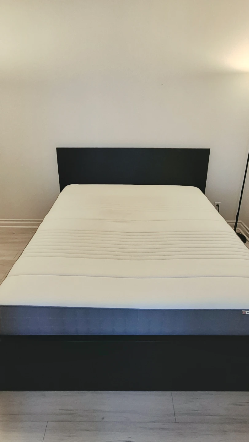 Queen bed and Haugsvar mattress