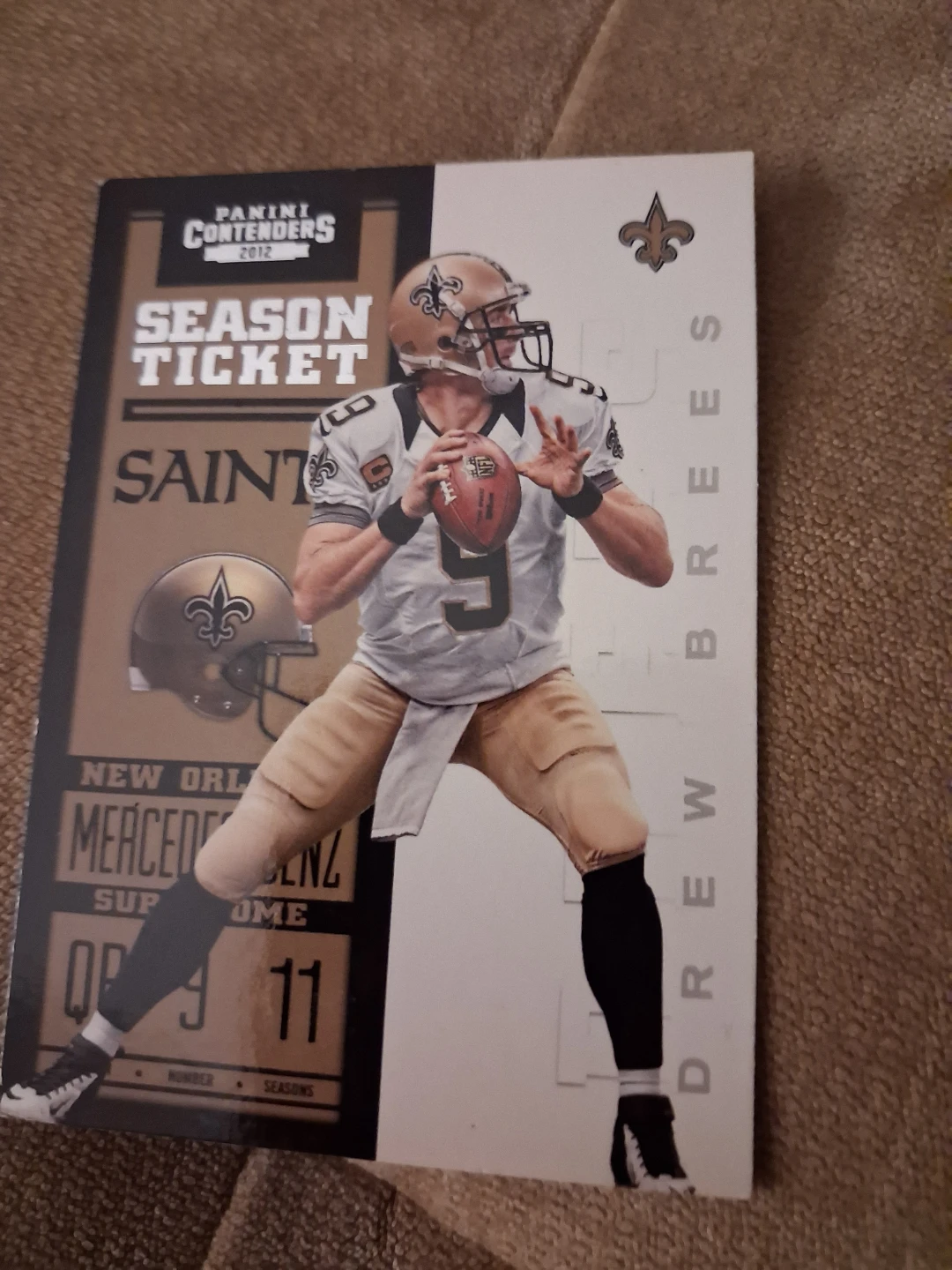 2012 Panini Contenders Drew Brees Season Ticket Card