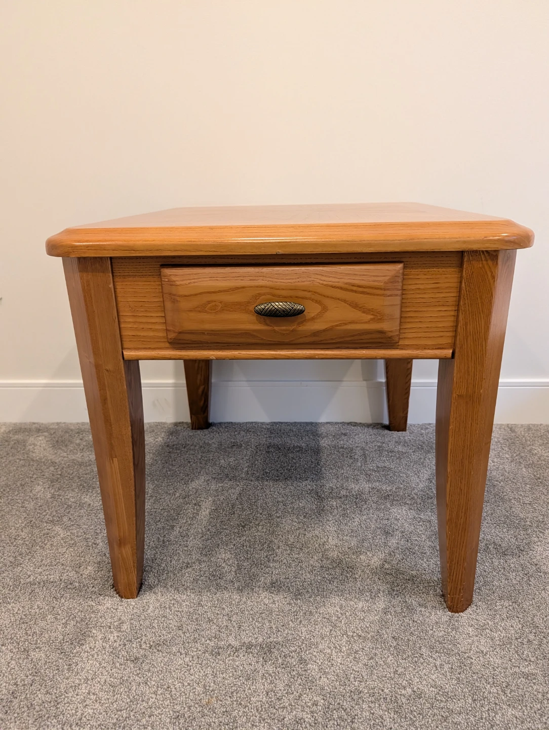 2 night stand - Oak Wood End Table with Drawer
