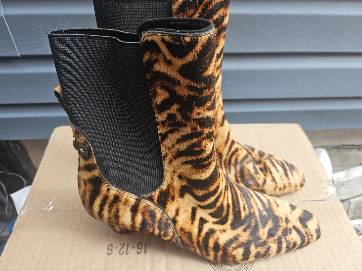 Sam Edelman Tiger Print Calf Hair Ankle Boots - photo 2