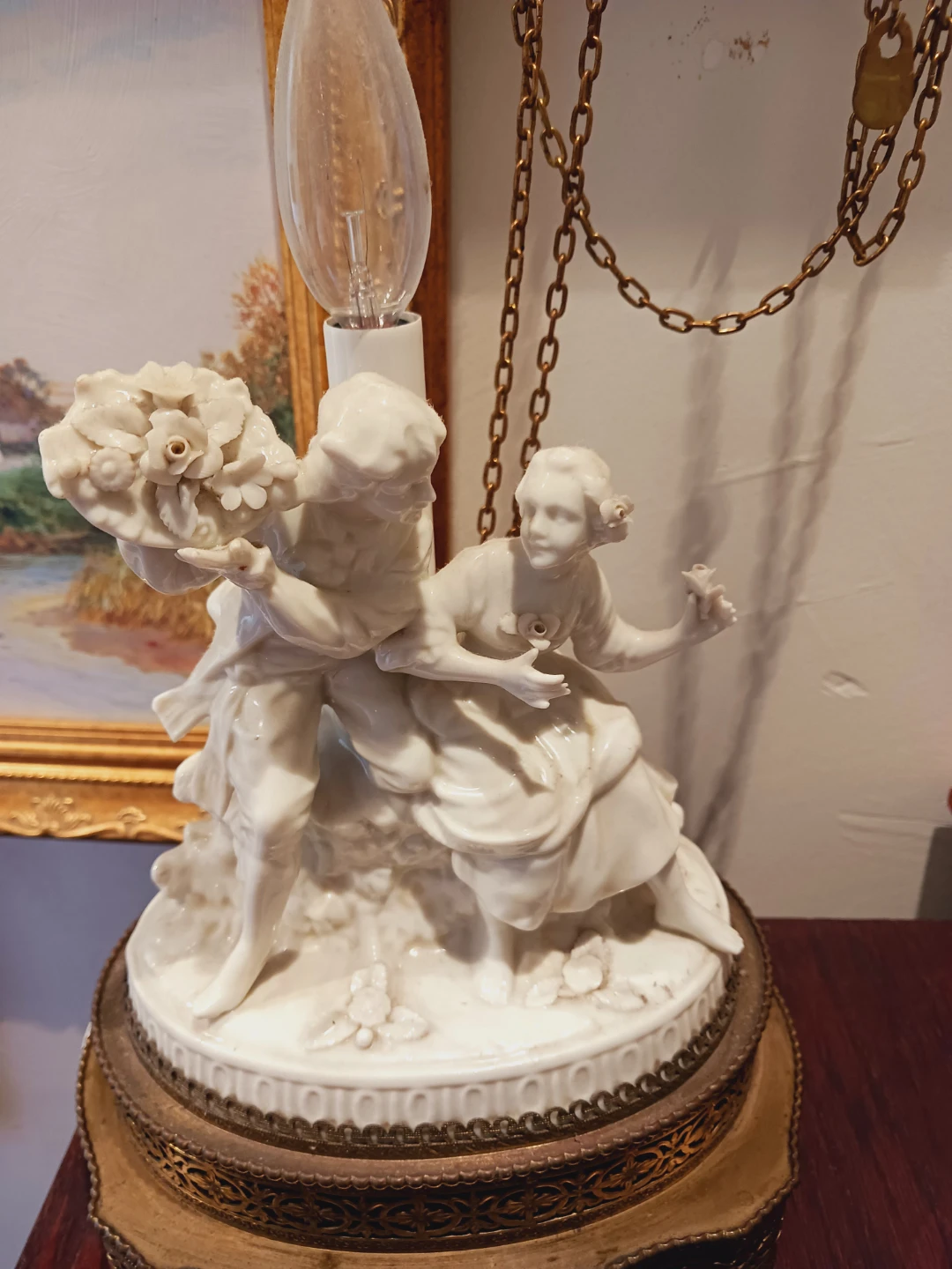 Gorgeous Dresden German Porcelain Lamp - photo 2