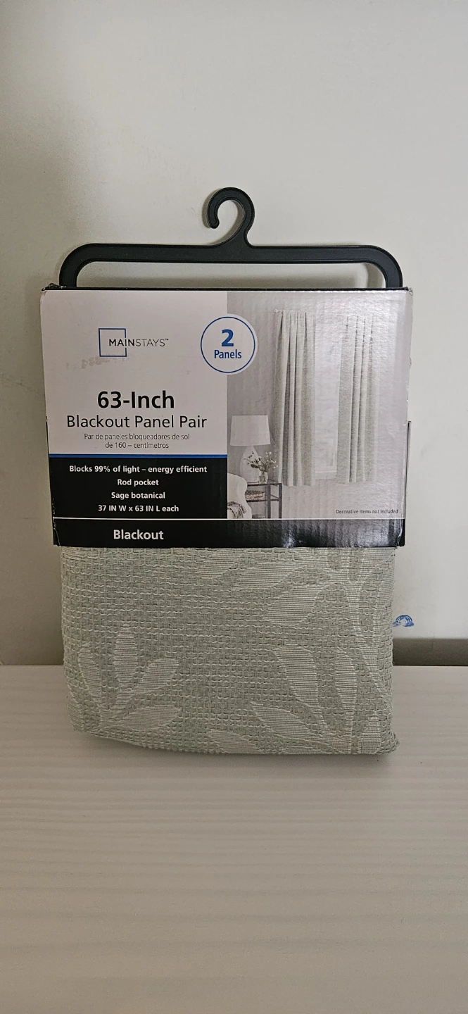Mainstays 63-Inch Blackout Panel Pair