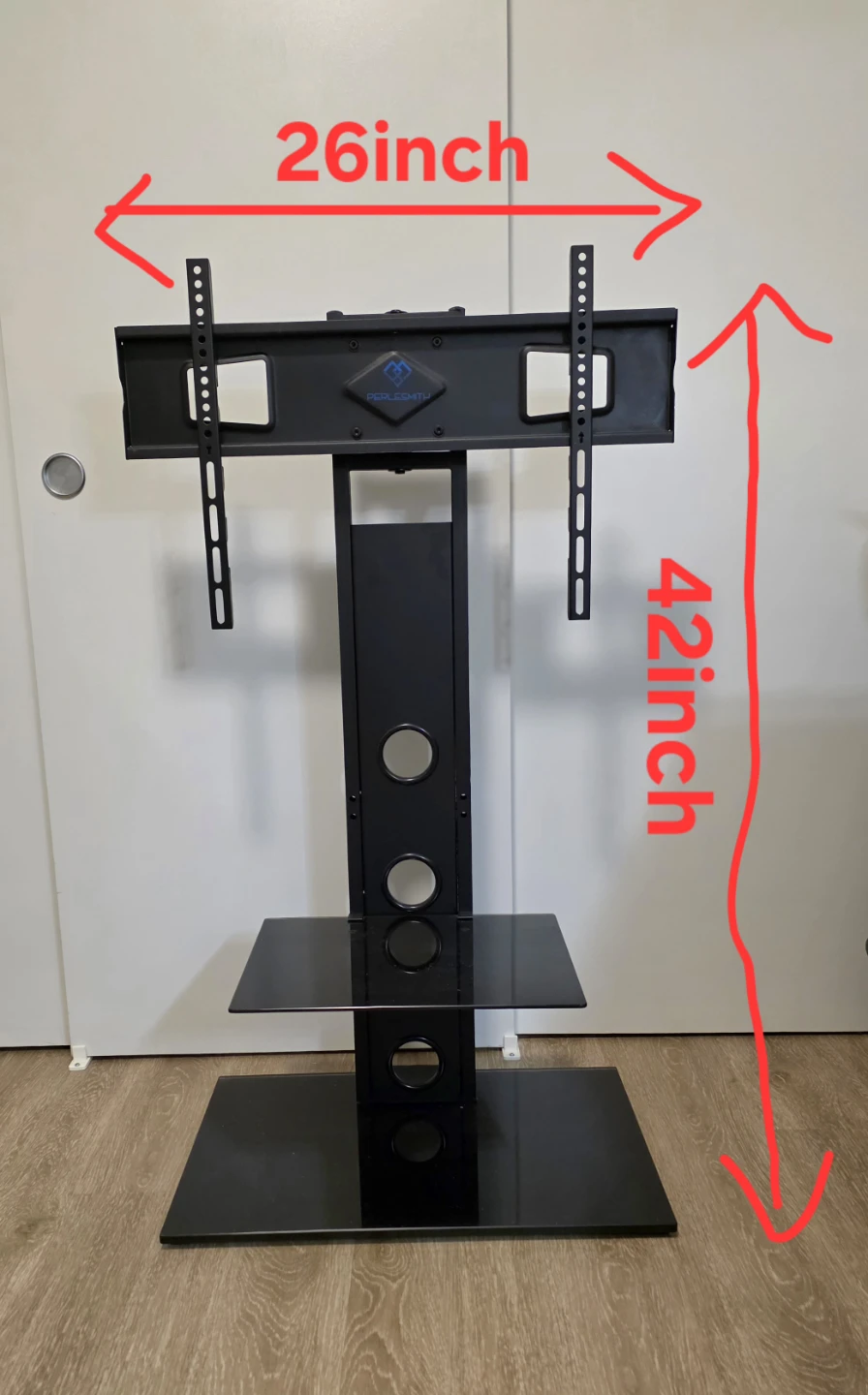 PERLESMITH TV Stand with 26 inch Width and 42 inch Height