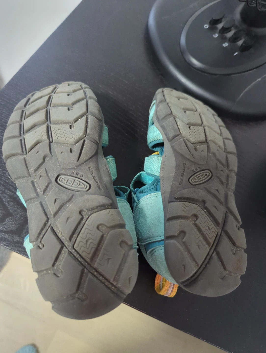 KEEN Aqua Sandals - Teal/Yellow - Size Youth 1 - photo 2
