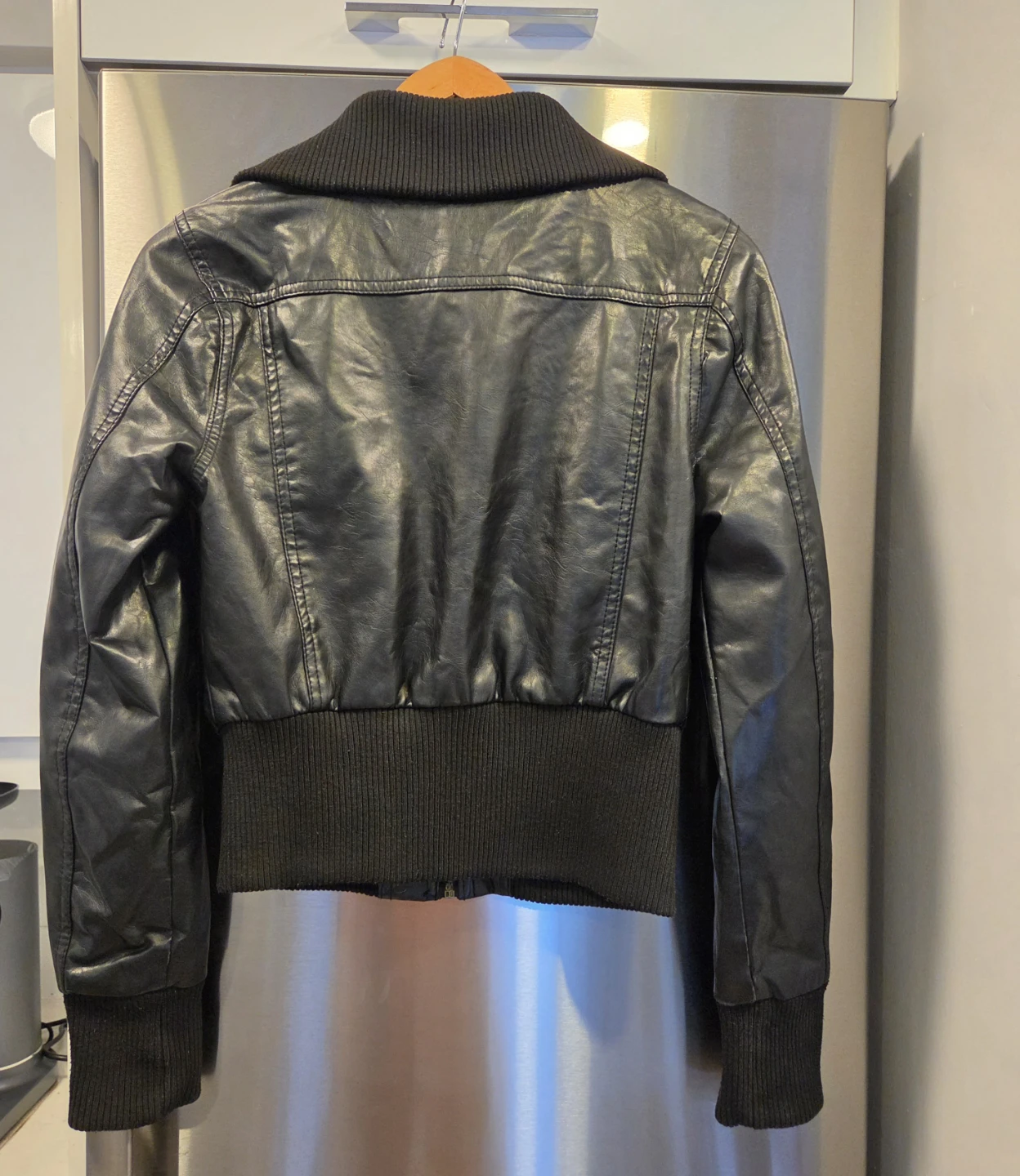 Leather Bomber Jacket - photo 3