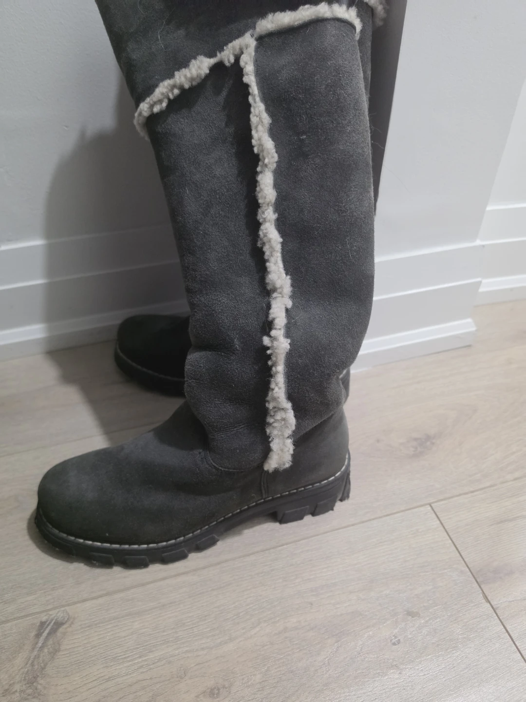 Women's green Suede Shearling Lined Boots - photo 3