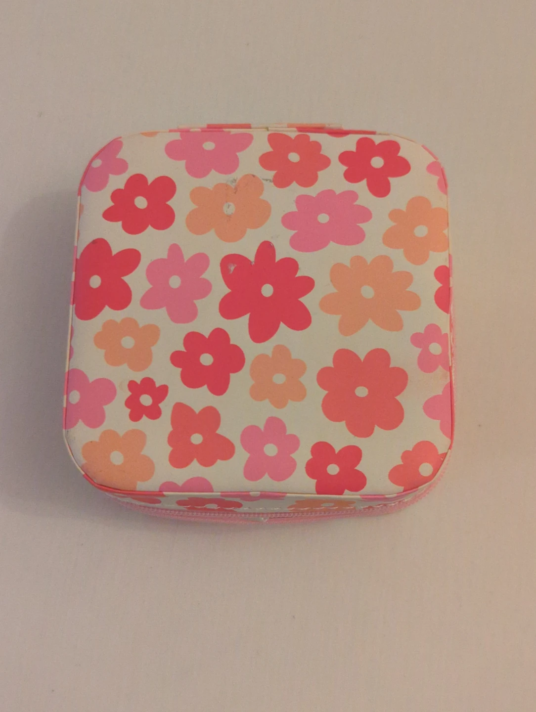 Floral Jewelry Box Organizer with Mirror