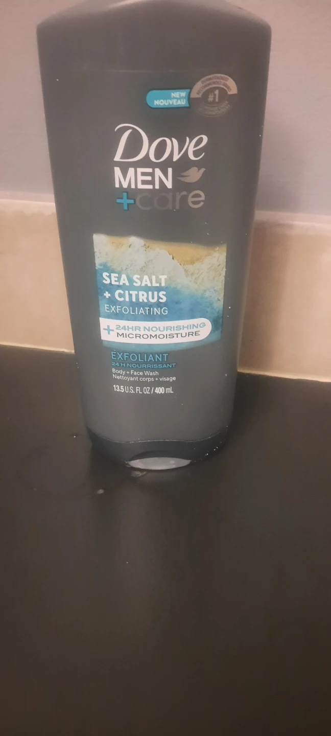 Dove Men +Care Sea Salt + Citrus Exfoliating Body + Face Wash