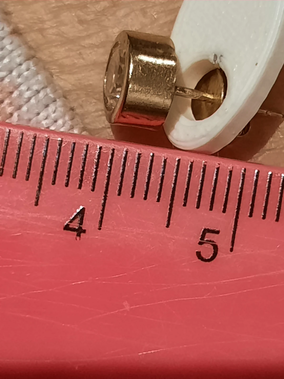 Huge single Solid 10KT Gold Stud Earring AAA CZ - photo 3