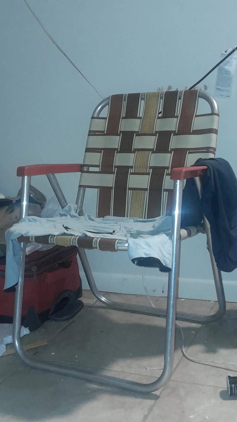 Woven Webbed Lawn Chair
