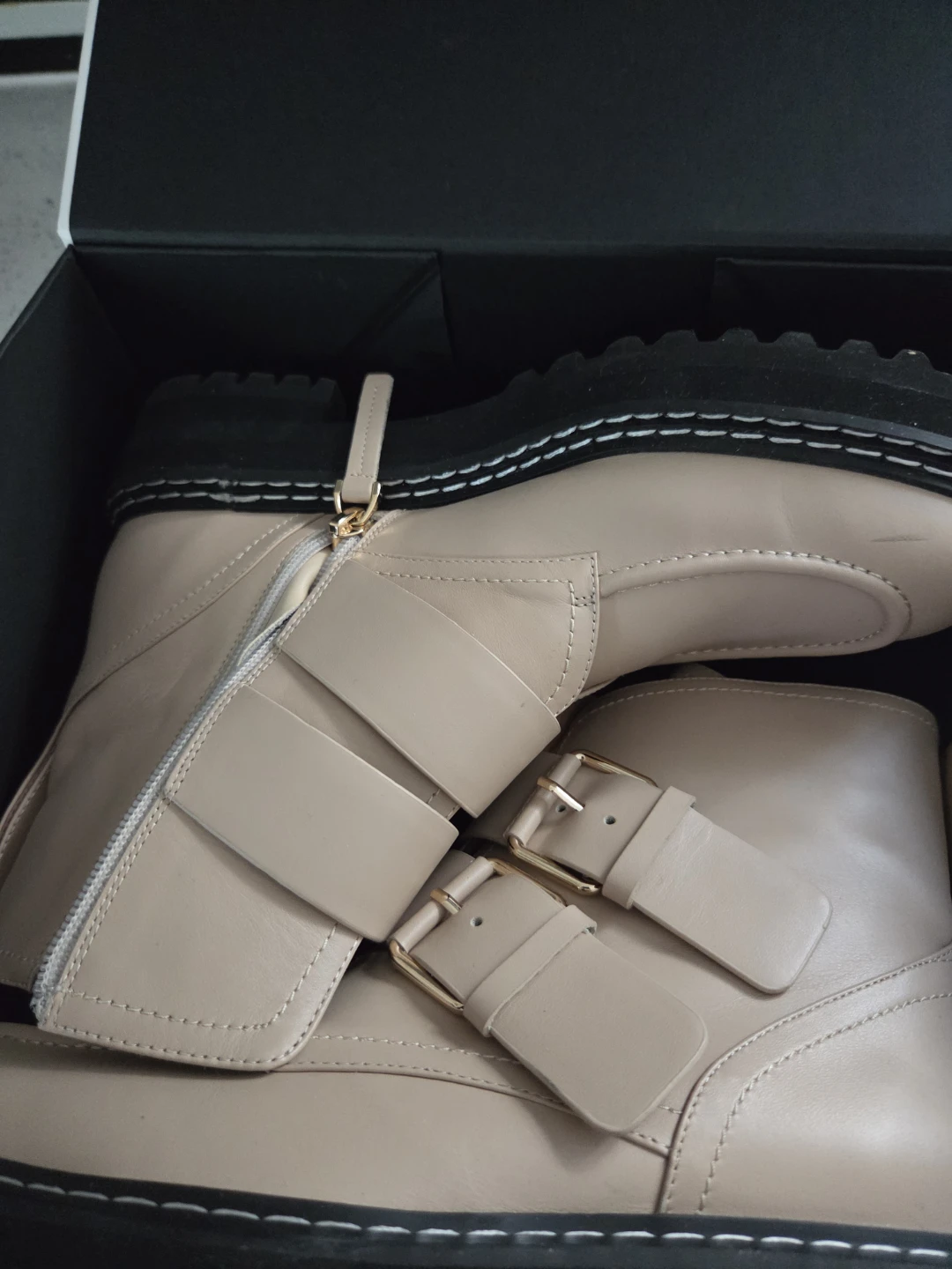 Alias Mae Roxy Cream Leather Boots Size 39 - photo 2