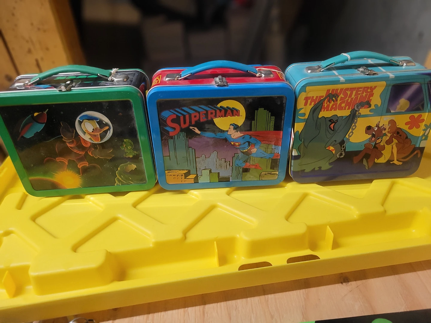 Collection of 3 Vintage Tin Lunch Boxes