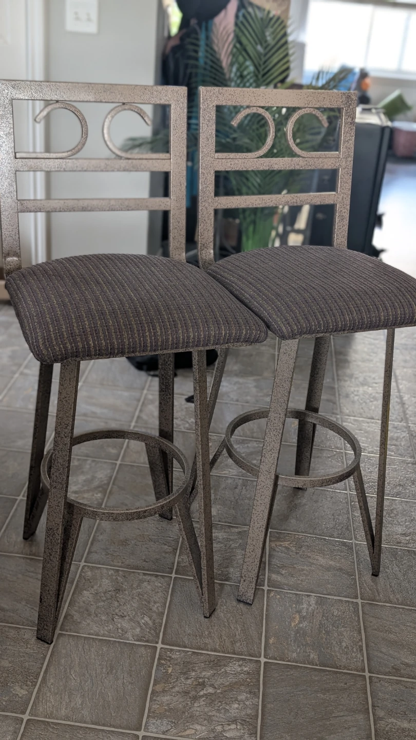 Set of 2 Swivel Bar Stools