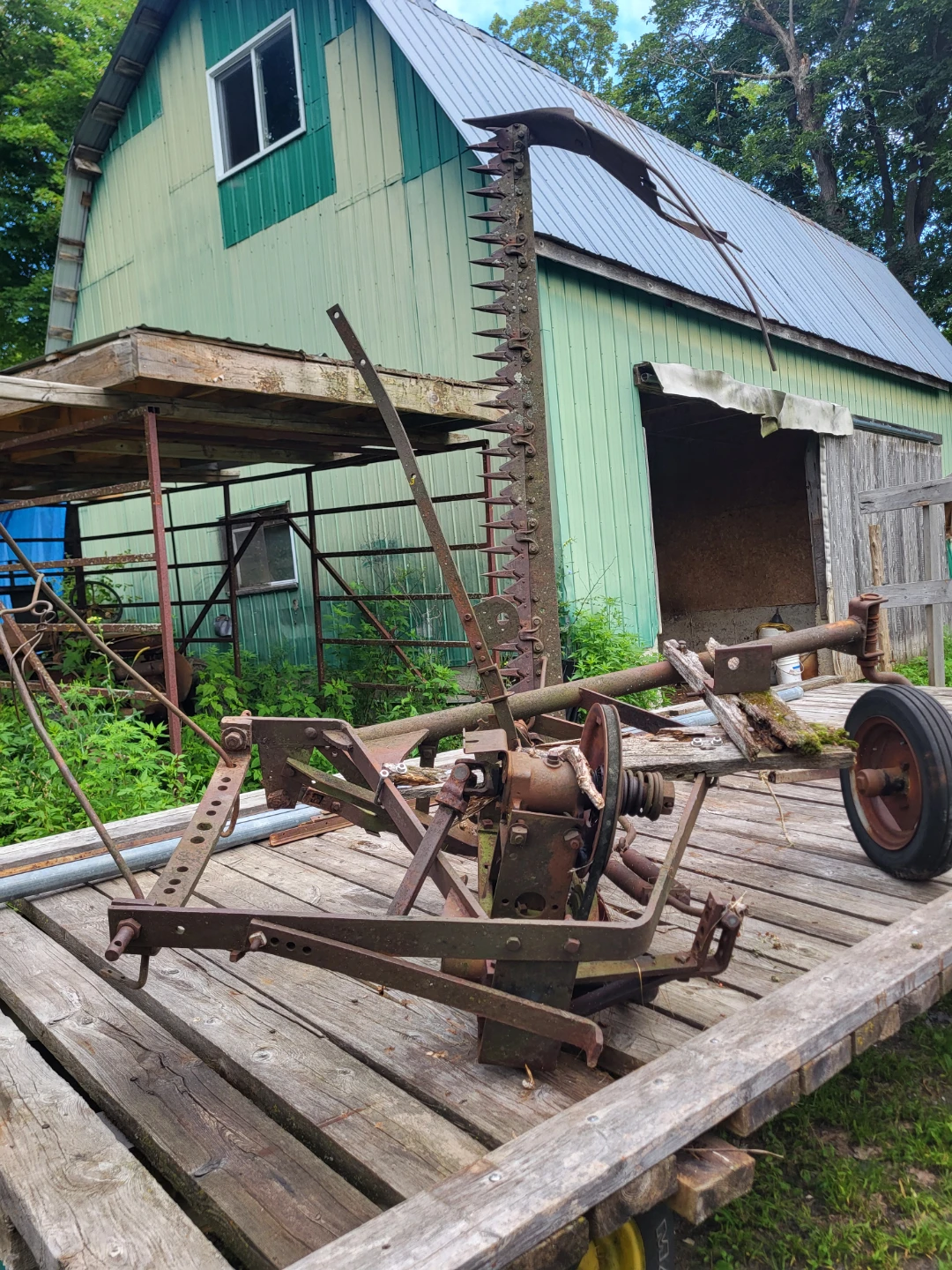Farm Hay Mower Attachment Lawn Ornament