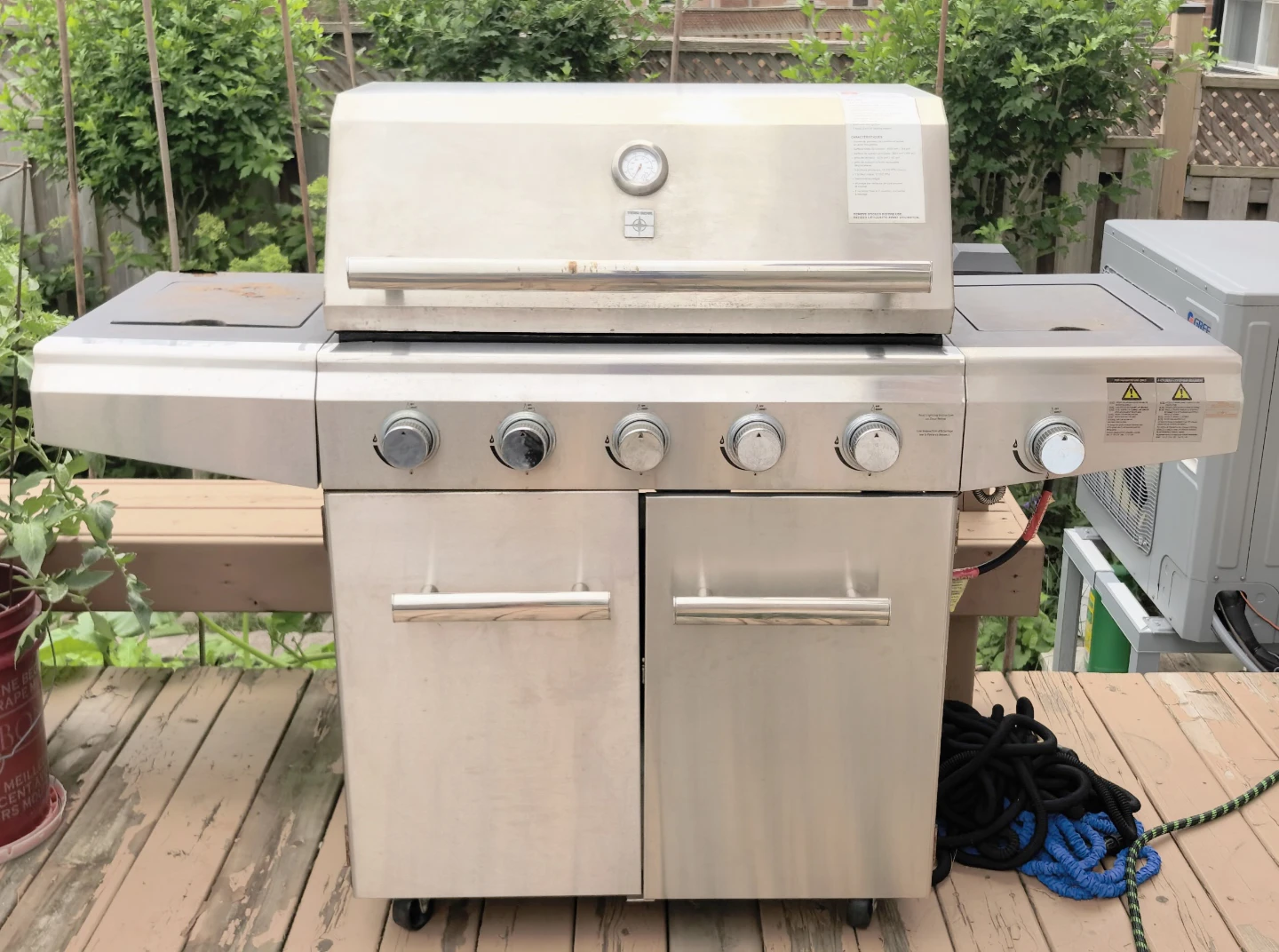 Five-Burner BBQ Grill + Propane Tank + Cover + Tools Included |