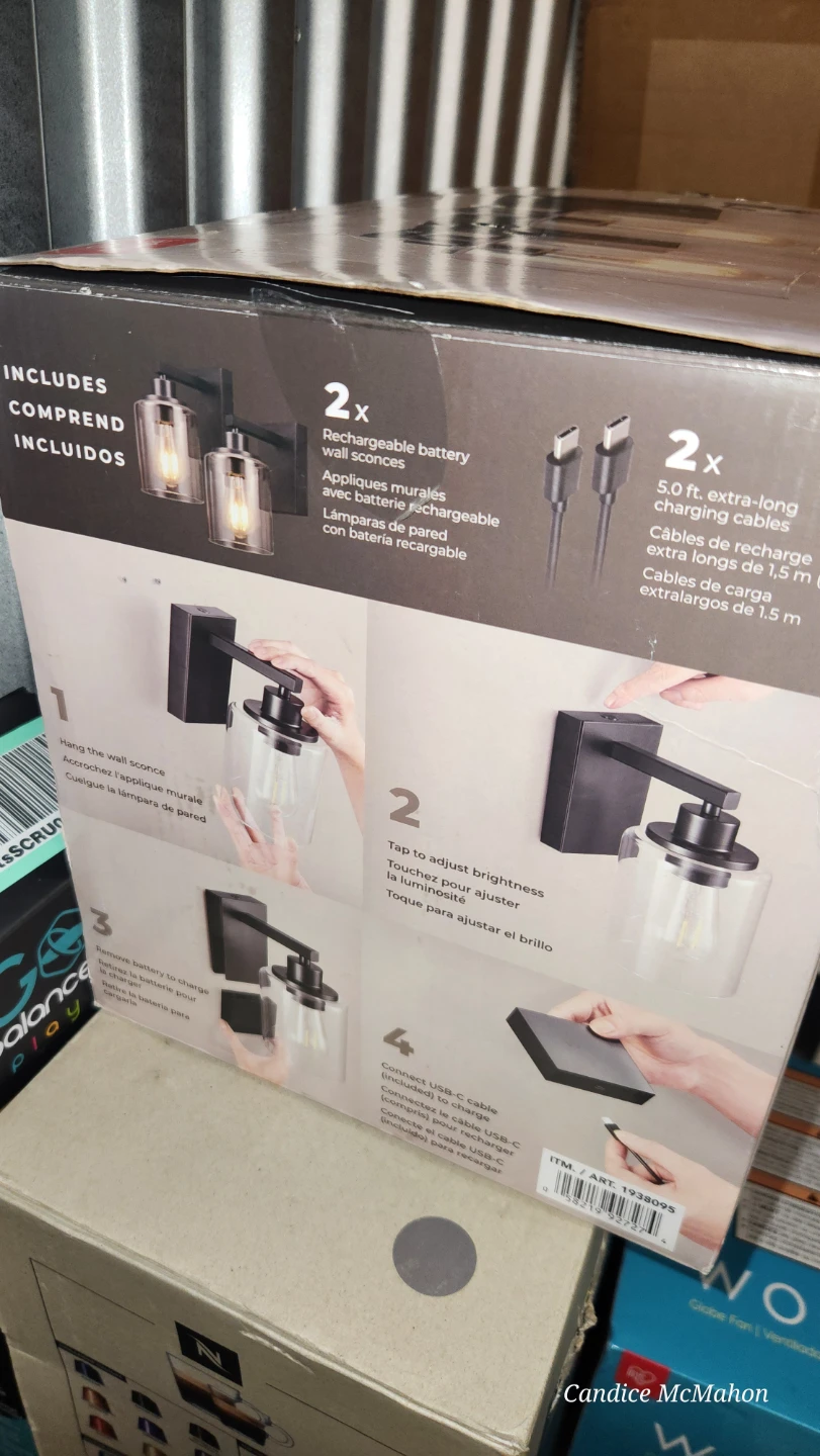 Globe Electric Rechargeable Sconces - Matte Black Finish - photo 2