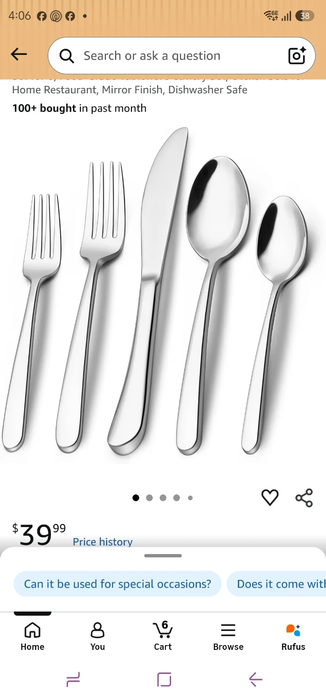 40-Piece Silverware Set