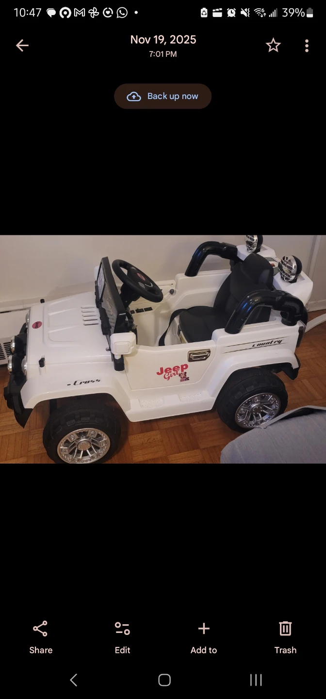 White Kids Ride-On Jeep "Country Cross" with  remote control