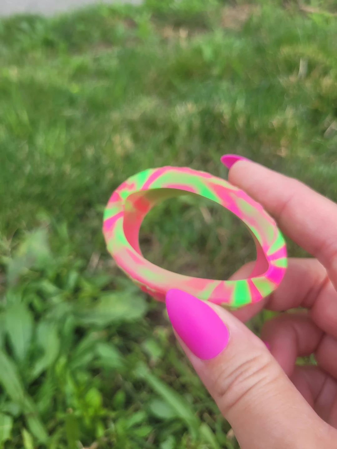 Silicone Wheel Covers - Pink & Green Swirl - photo 4