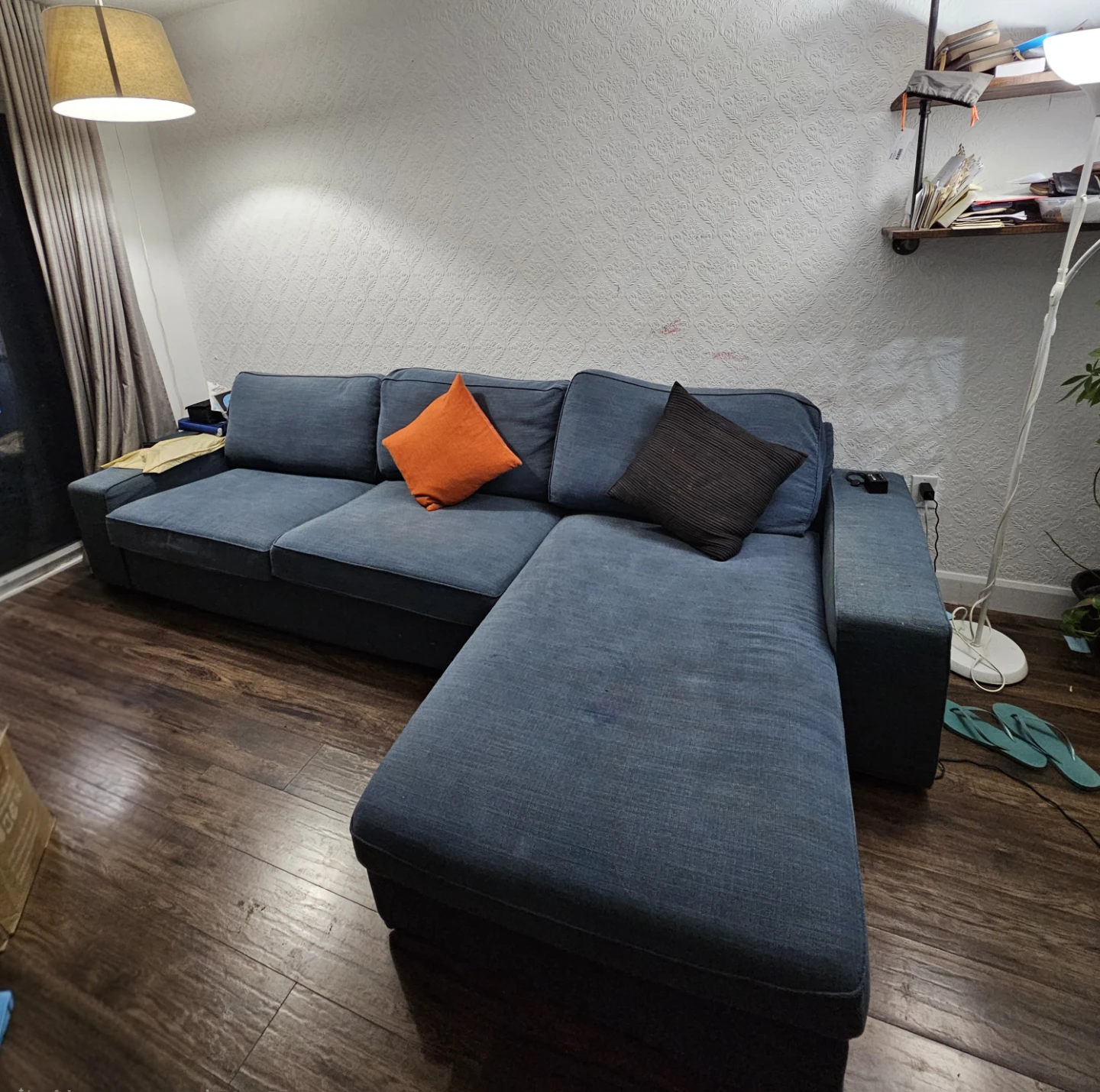 IKEA KIVIK Blue sectional sofa