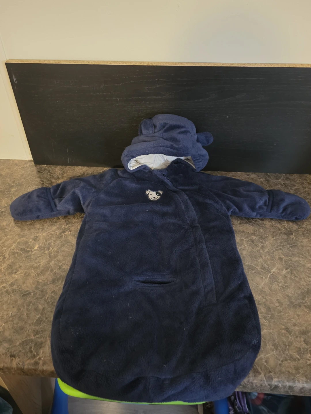 Carter's Baby Bunting Snowsuit Navy Blue - photo 2