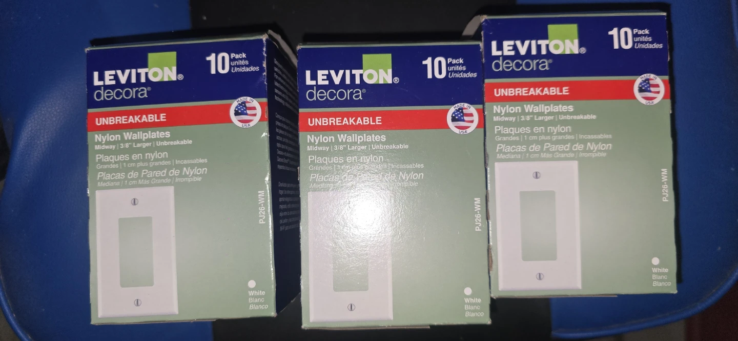 Leviton Decora Nylon Unbreakable Wallplates - 10 Pack