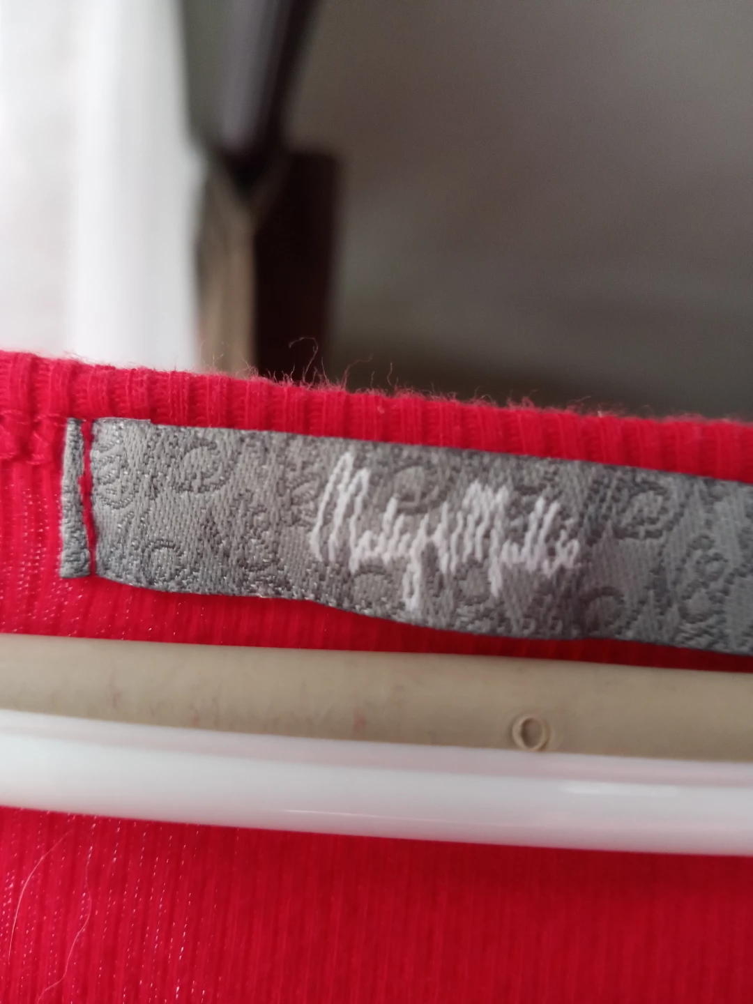 Red 3/4 Sleeve Top with Butterfly and Flower Design - photo 3