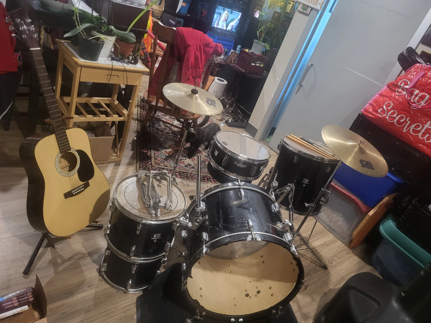 CB Drums and Acoustic Guitar