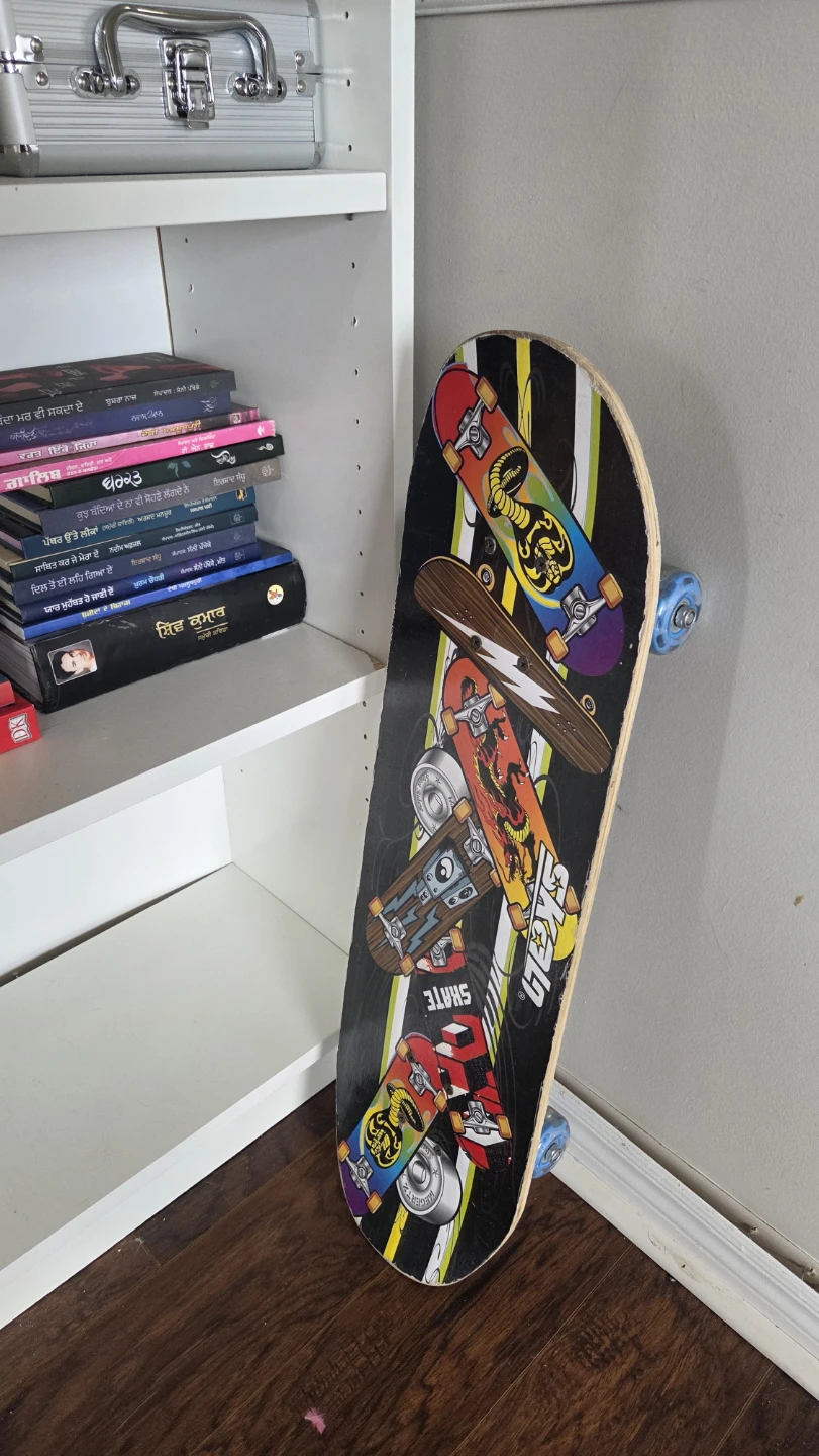 Skateboard with graphic design
