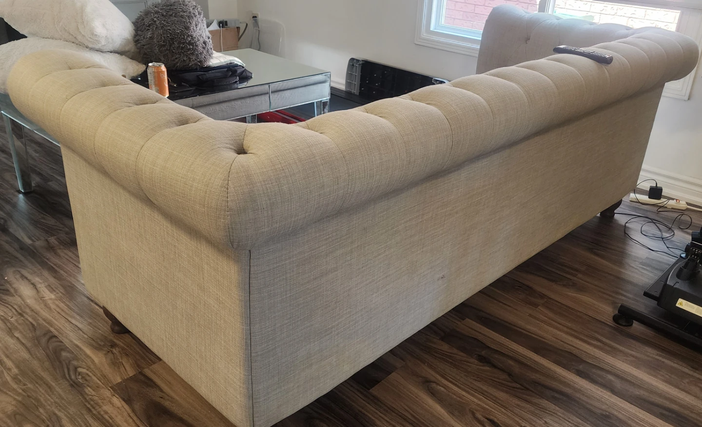 Light Grey Tufted Sofa (2 available) - photo 5