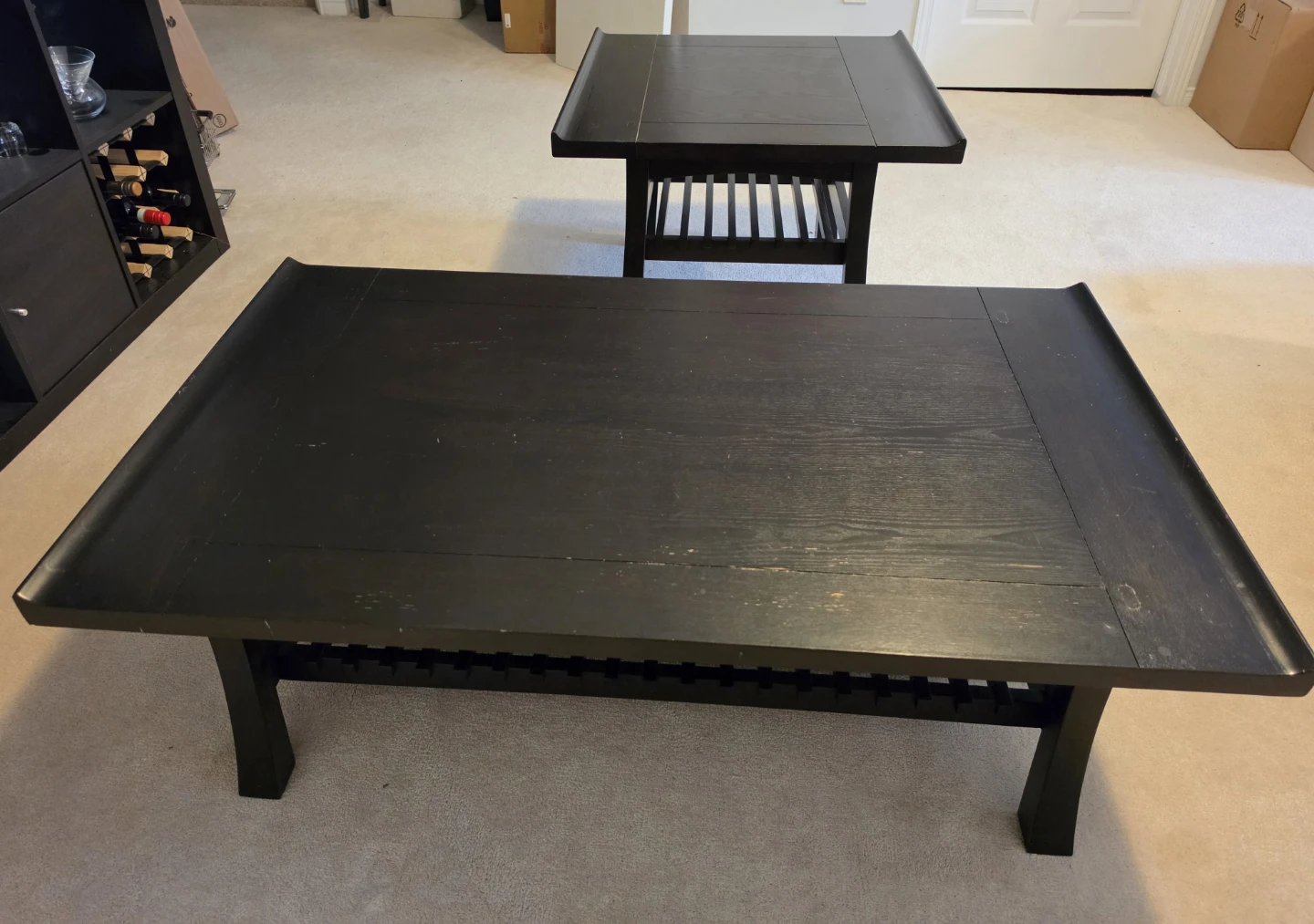 Solid Real Wood Coffee Table and End Table Set