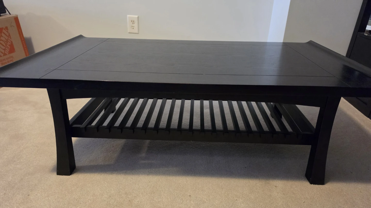 Solid Real Wood Coffee Table and End Table Set - photo 3