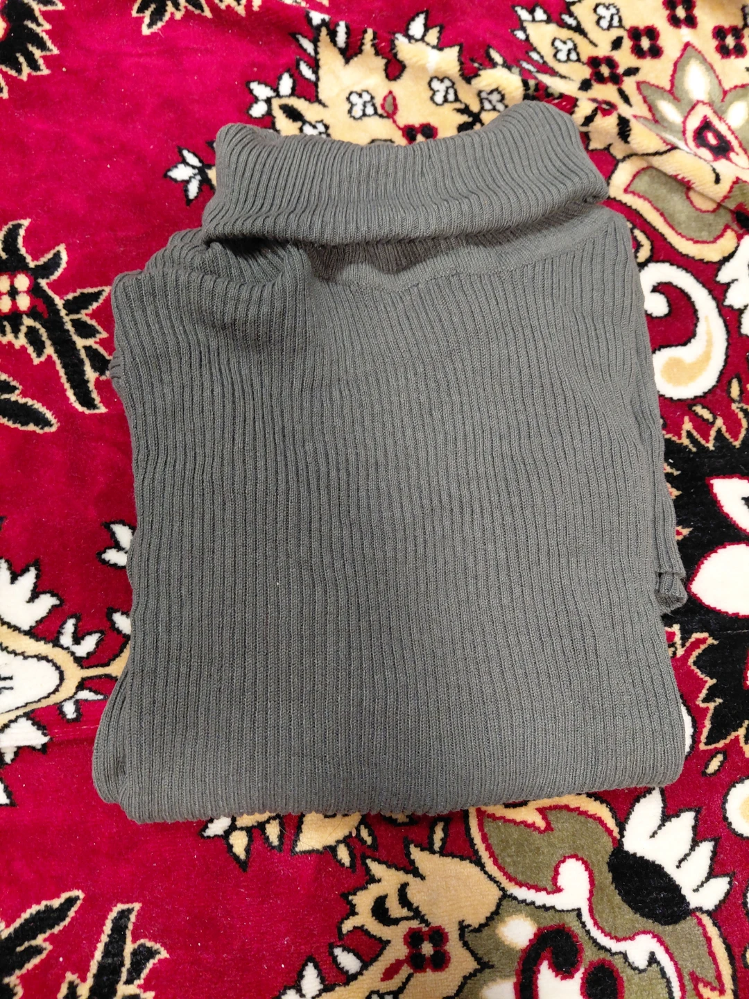 Green Turtleneck Top