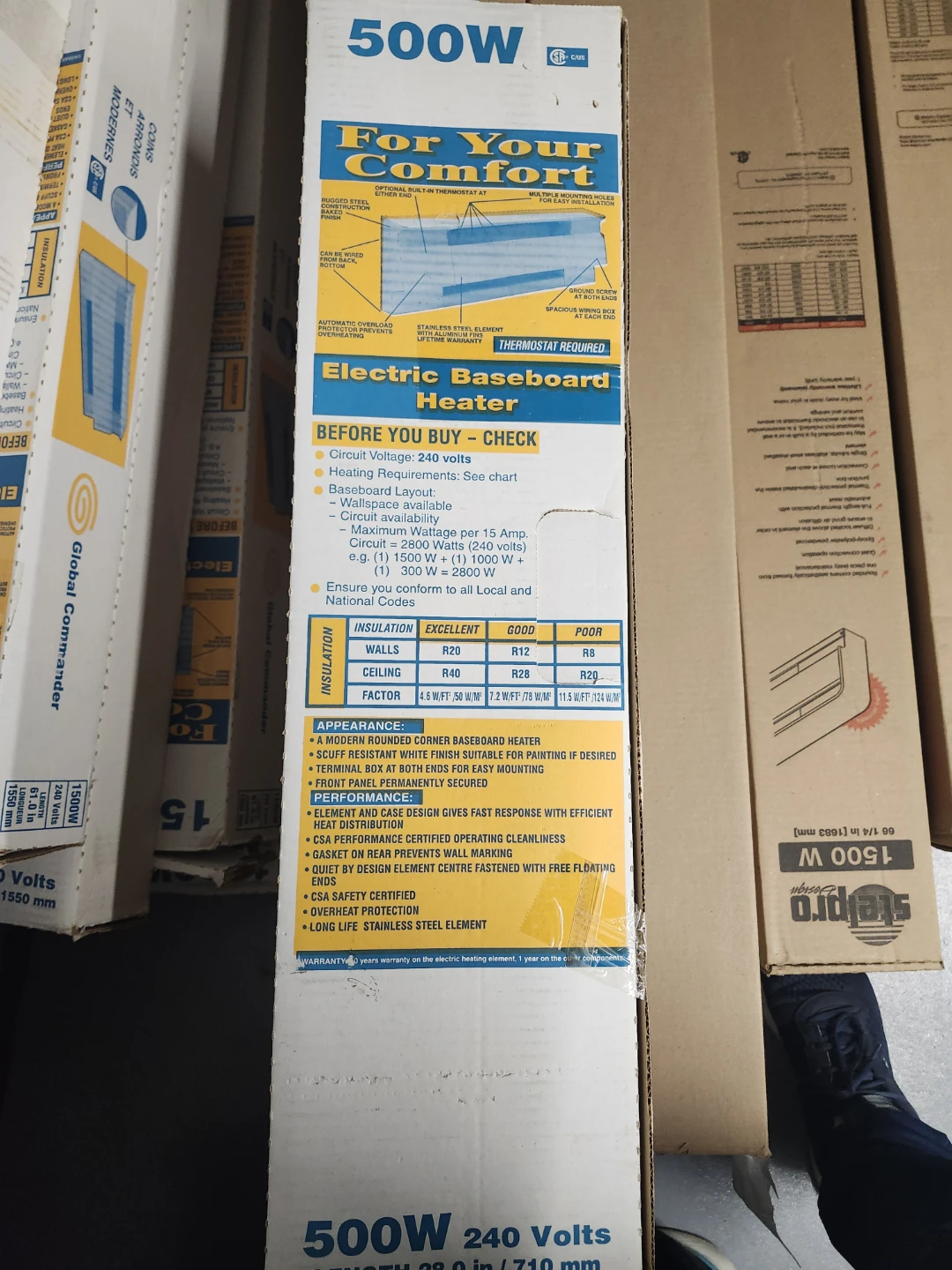 Global Commander-residential baseboard heaters