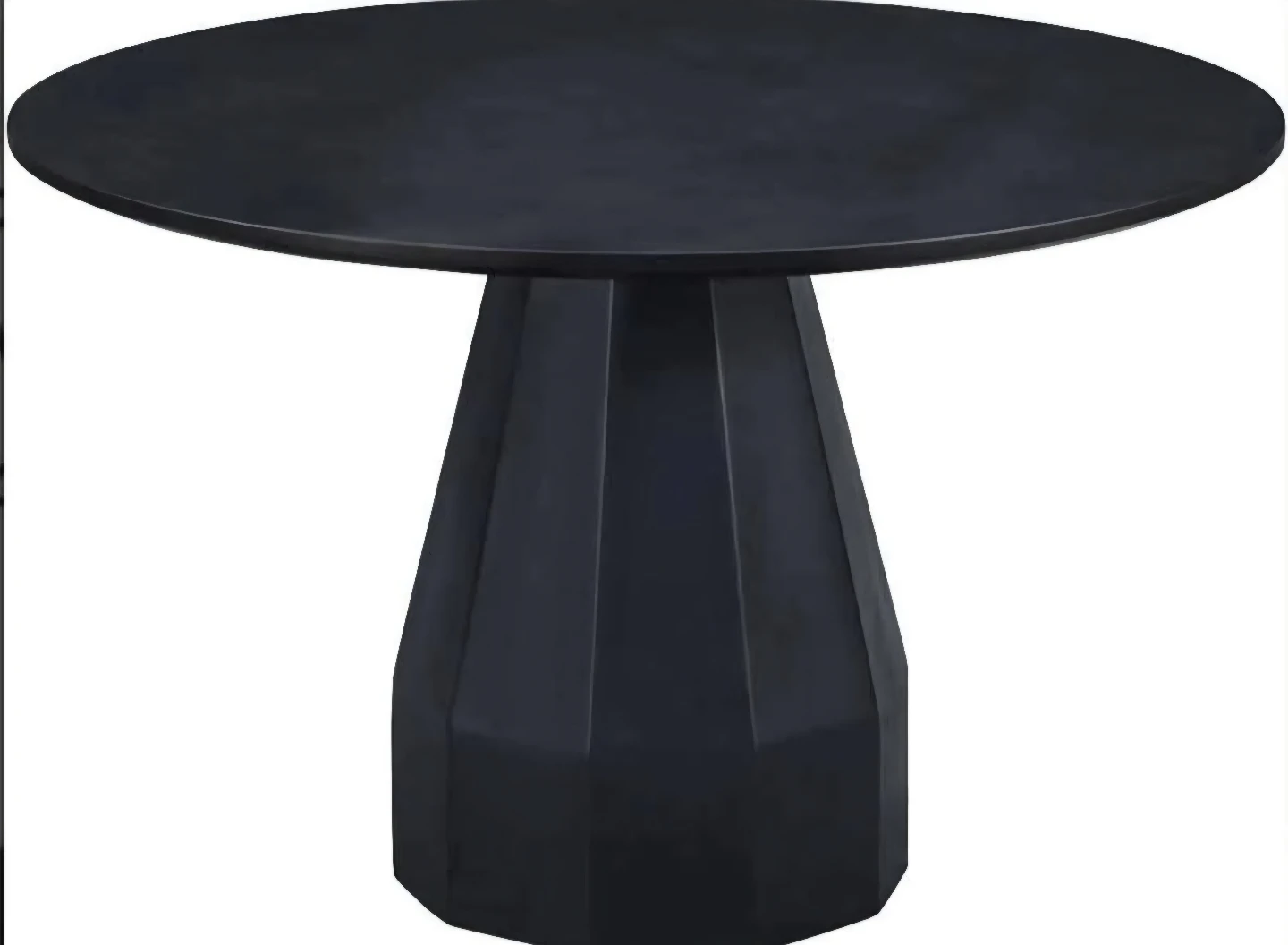 Black Round Pedestal Dining Table - photo 3